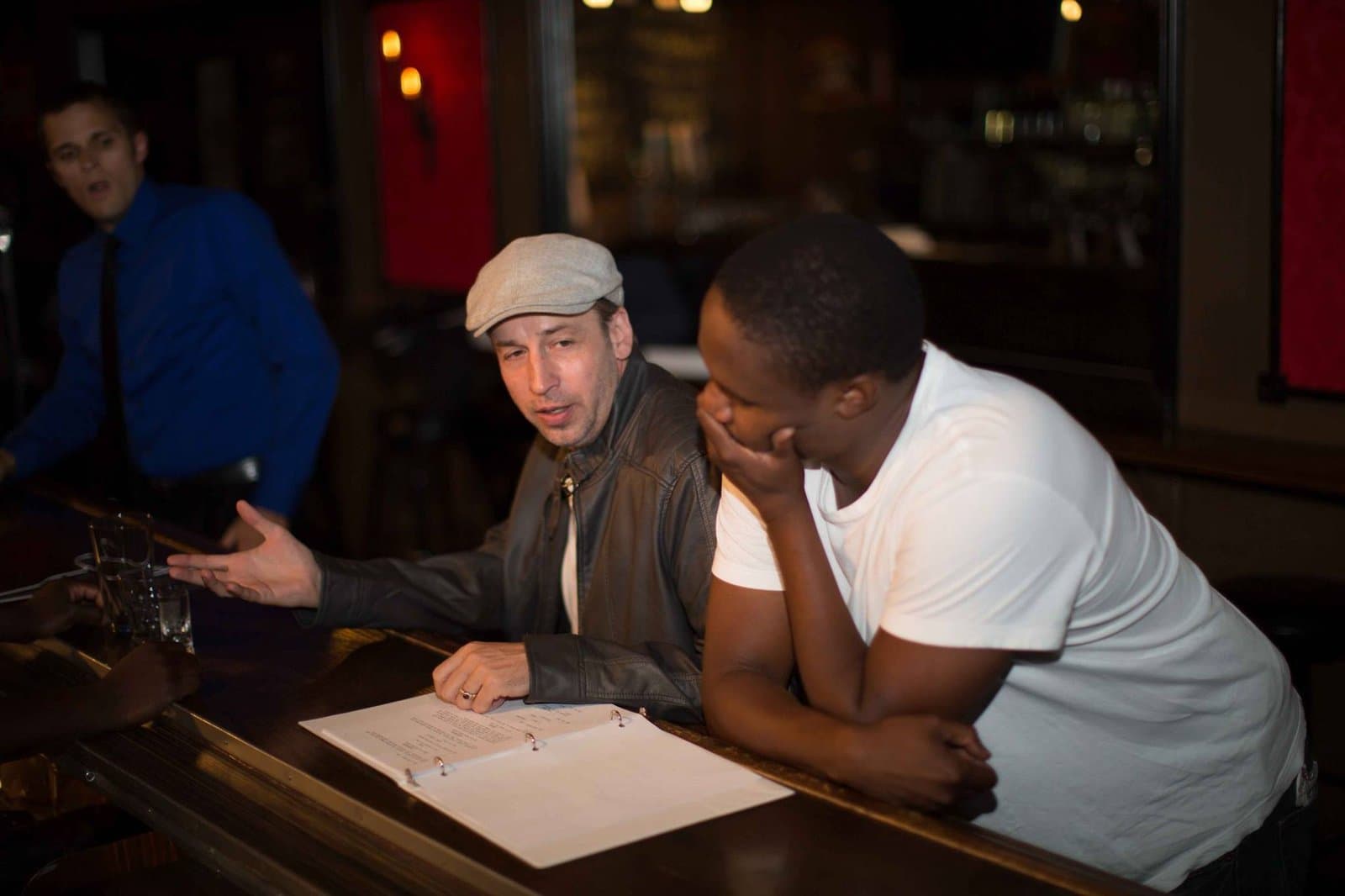 Elvis Winterbottom getting notes from the director on set of Idiots Kill